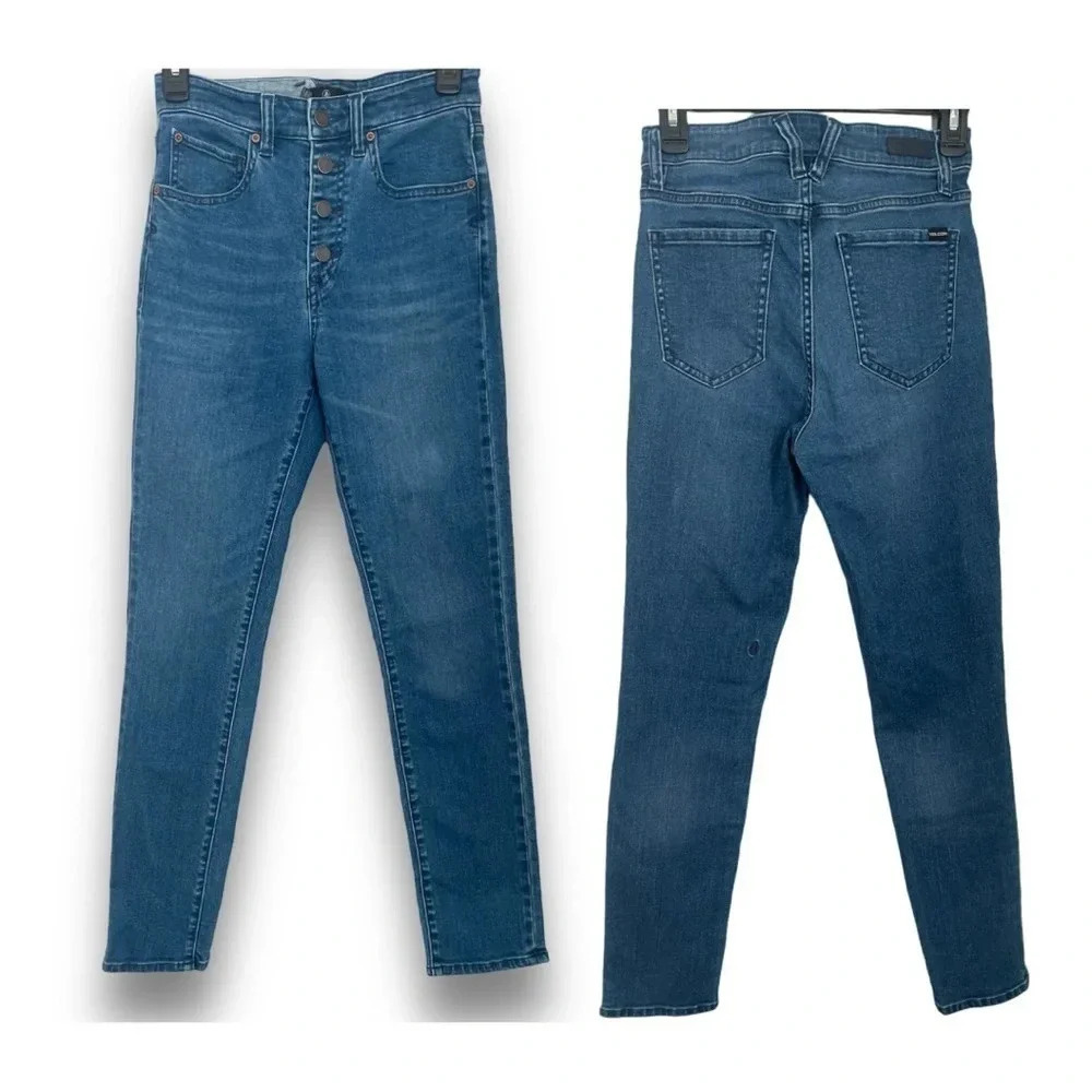 Volcom Jeans | Volcom Super Stoned Skinny High Rise Jeans Women’s Size 27